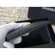 Chanel Classic Card Holder Black with Gold Hardware Lamb Leather Hass Factory leather 11x8cm