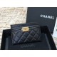 Chanel Leboy Card Holder Black with Gold Hardware Caviar Leather Hass Factory leather 11x8cm