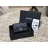 Chanel Classic Flap Wallet Black with Silver Hardware Caviar Leather Hass Factory leather 11x9cm