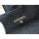 Chanel Classic Flap Wallet Black with Gold Hardware Caviar Leather Hass Factory leather 11x9cm