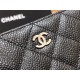 Chanel Long Wallet Folded Black with Silver Hardware Caviar Leather Hass Factory leather 19cm