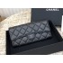 Chanel Classic Wallet Long Black with Silver Hardware Lamb Leather Hass Factory leather 19cm