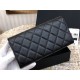 Chanel Classic Wallet Long Black with Silver Hardware Caviar Leather Hass Factory leather 19cm