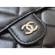 Chanel Classic Wallet Long Black with Silver Hardware Lamb Leather Hass Factory leather 18cm