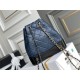 Chanel Gabrielle 2021 Backpack Blue with Silver Hardware Lamb Leather Hass Factory leather 23x23x11cm