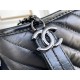 Chanel Gabrielle Hobo Black with Silver Hardware V Pattern Lamb Leather Hass Factory leather 15x20x8cm