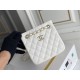 Chanel 22S Small Barrel Bag White Champagne Gold Hardware Caviar Leather Hass Factory leather 16x15x9cm