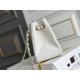 Chanel 22S Small Barrel Bag White Champagne Gold Hardware Caviar Leather Hass Factory leather 16x15x9cm