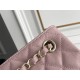 Chanel 22S Small Barrel Bag Pink Champagne Gold Hardware Caviar Leather Hass Factory leather 16x15x9cm