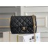 Chanel Classic Flap bag Heart Shaped Black with Gold Hardware Large Size 24 Caviar Leather Hass Factory leather 24cm