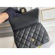 Chanel Classic Flap bag Heart Shaped Black with Gold Hardware Large Size 24 Caviar Leather Hass Factory leather 24cm