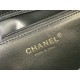 Chanel Classic Flap bag Heart Shaped Black with Gold Hardware Large Size 24 Caviar Leather Hass Factory leather 24cm