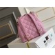 Chanel 23P Vintage Double Pocket Backpack Pink Champagne Gold Hardware Caviar Leather Hass Factory leather 18x17x10cm