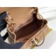 Chanel 23P Vintage Double Pocket Backpack Apricot Champagne Gold Hardware Caviar Leather Hass Factory leather 18x17x10cm