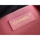 Chanel 23A Vintage Double Pocket Backpack Pink Champagne Gold Hardware Medium Size Calfskin Leather Hass Factory leather 21x20x12cm