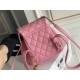 Chanel 23C Duma Backpack Pink Champagne Gold Hardware Small Size Calfskin Leather Hass Factory leather 19x18x12cm