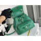 Chanel 22A Duma Backpack Green Champagne Gold Hardware Small Size Lambskin Leather Hass Factory leather 18x18x12cm