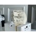 Chanel 2022cc Small Backpack White Champagne Gold Hardware Calfskin Leather Hass Factory leather 18x18x12cm