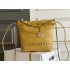 Chanel 23A Chanel 22 Mini Mango Yellow Gold Hardware Calfskin Leather Hass Factory leather 19x20x6cm