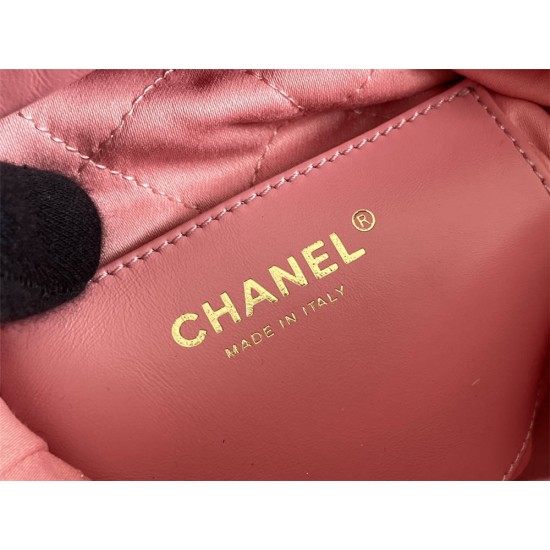 Chanel 23 Chanel 22 Mini Coral Pink Gold Hardware Calfskin Leather Hass Factory leather 19x20x6cm