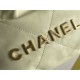 Chanel 23S Chanel 22 Mini Lemon Yellow Gold Hardware Calfskin Leather Hass Factory leather 19x20x6cm