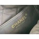 Chanel 23S Chanel 22 Mini Black Gold Hardware Calfskin Leather Hass Factory leather 19x20x6cm