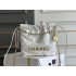 Chanel 23S Chanel 22 Mini White Gold Hardware Calfskin Leather Hass Factory leather 19x20x6cm