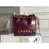 Chanel 23S Chanel 22 Mini Dragon Fruit Pink Gold Hardware Calfskin Leather Hass Factory leather 19x20x6cm