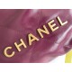 Chanel 23S Chanel 22 Mini Dragon Fruit Pink Gold Hardware Calfskin Leather Hass Factory leather 19x20x6cm