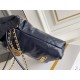 Chanel 23S Chanel 22 Mini Deep Blue Gold Hardware Calfskin Leather Hass Factory leather 19x20x6cm