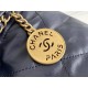 Chanel 23S Chanel 22 Mini Deep Blue Gold Hardware Calfskin Leather Hass Factory leather 19x20x6cm