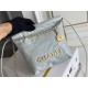 Chanel 23C Chanel 22 Mini Mist Blue Gold Hardware Calfskin Leather Hass Factory leather 19x20x6cm