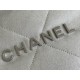 Chanel 23P Chanel 22 bag Small Double Shoulder Bag Flash Silver Hardware Silver Hardware Calfskin Leather Hass Factory leather 29x35x11cm