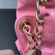 Chanel 22S Chanel 22 Small Double Shoulder Bag Peach Pink Gold Hardware Calfskin Leather Hass Factory leather 51x40x9cm