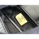 Chanel 22S Chanel 22 Bag Small Size 34 Black Gold Hardware Calfskin Leather Hass Factory leather 29x35x11cm