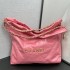 Chanel 22S Chanel 22 Bag Small Size 35 Peach Pink Gold Hardware Calfskin Leather Hass Factory leather 29x35x11cm