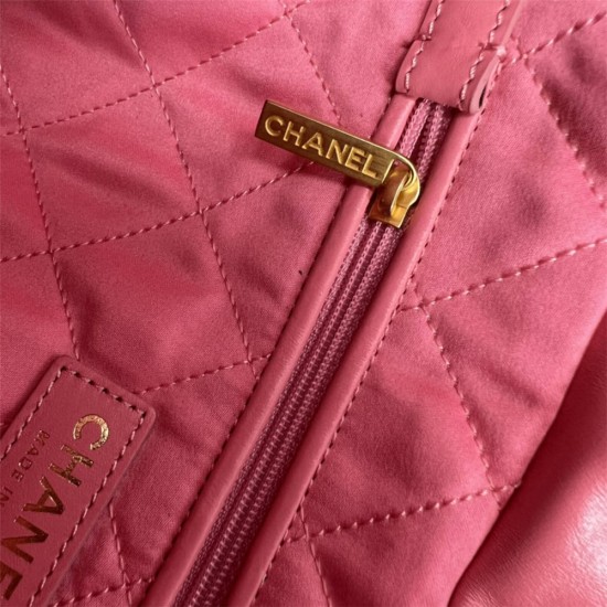 Chanel 22S Chanel 22 Bag Small Size 35 Peach Pink Gold Hardware Calfskin Leather Hass Factory leather 29x35x11cm