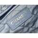 Chanel 23P Chanel 22 Bag Denim Backpack Silver Hardware Silver Hardware Calfskin Leather Hass Factory leather 29x35x11cm