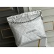 Chanel 23P Chanel 22 Bag Silver Hardware Medium Size 42 Silver Hardware Calfskin Leather Hass Factory leather 38x42x8cm