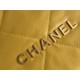 Chanel 23S Chanel 22 Bag Silver Hardware Small Size 37 Mango Yellow Calfskin Leather Hass Factory leather 35x37x7cm