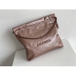 Chanel 22S Chanel 22 Bag Rose Gold Hardware Small Size 37 Silver Hardware Calfskin Leather Hass Factory leather 35x37x7cm