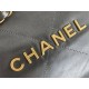 Chanel 22S Chanel 22 Bag Gray Small Size 37 Gold Hardware Calfskin Leather Hass Factory leather 35x37x7cm