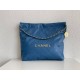 Chanel 22S Chanel 22 Bag Light Blue Small Size 37 Gold Hardware Calfskin Leather Hass Factory leather 35x37x7cm