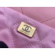 Chanel 22S Chanel 22 Bag Light Pink Small Size 37 Gold Hardware Calfskin Leather Hass Factory leather 35x37x7cm