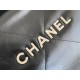 Chanel 22S Chanel 22 Bag Black White Letters Small Size 37 Gold Hardware Calfskin Leather Hass Factory leather 35x37x7cm