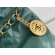 Chanel 22S Chanel 22 Bag Green Small Size 37 Gold Hardware Calfskin Leather Hass Factory leather 35x37x7cm