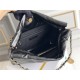 Chanel 23A Chanel 22 Bag Black with Hand Grab Wrinkles Small Size 37 Gold Hardware Calfskin Leather Hass Factory leather 35x37x7cm