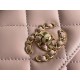 Chanel 23S Trendy CC in medium size 25, light pink, lambskin, light gold-tone hardware, Hass Factory leather, 17x25x12cm