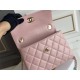 Chanel 23S Trendy CC in medium size 25, light pink, lambskin, light gold-tone hardware, Hass Factory leather, 17x25x12cm