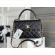 Chanel Classic Trendy CC in medium size 25, black, lambskin, light gold-tone hardware, Hass Factory leather, 17x25x12cm